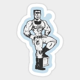 Stud Constructions (Retro NYC Gay) Sticker